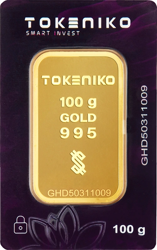 شمش طلا ۱۰۰ گرمی ۲۴ عیار توکنیکو