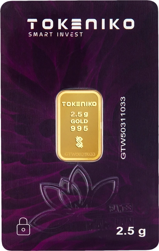 شمش طلا ۲.۵ گرمی ۲۴ عیار توکنیکو