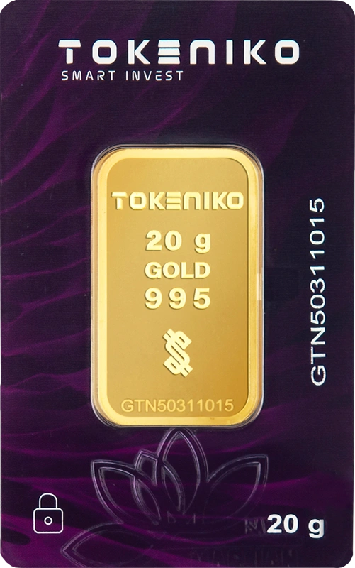 شمش طلا ۲۰ گرمی ۲۴ عیار توکنیکو