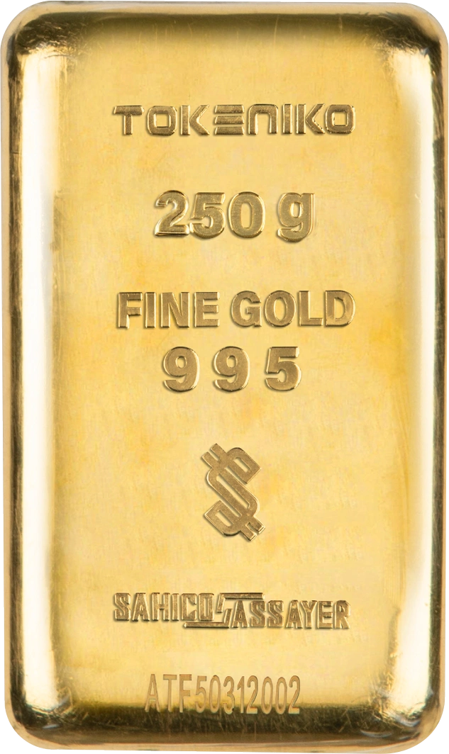 شمش طلا ۲۵۰ گرمی ۲۴ عیار توکنیکو