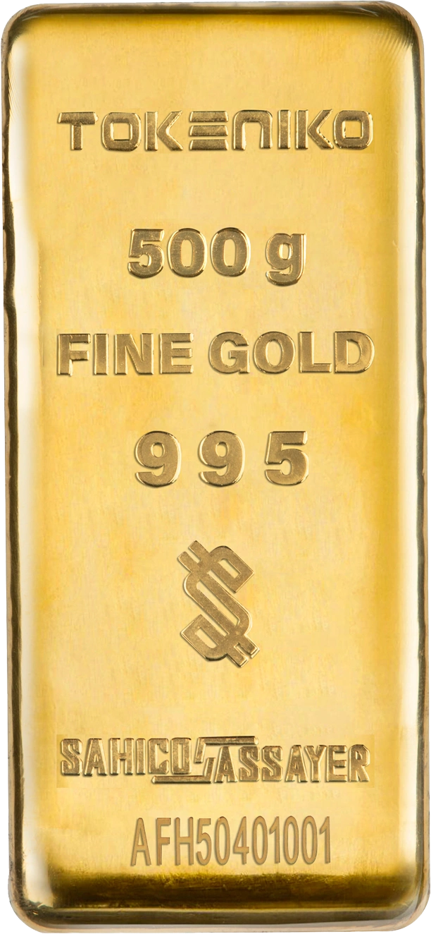 شمش طلا ۵۰۰ گرمی ۲۴ عیار توکنیکو