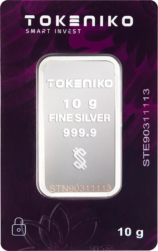 شمش نقره خالص 10 گرمی توکنیکو