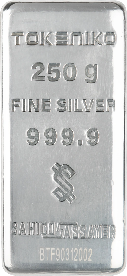 شمش نقره خالص ۲۵۰ گرمی توکنیکو