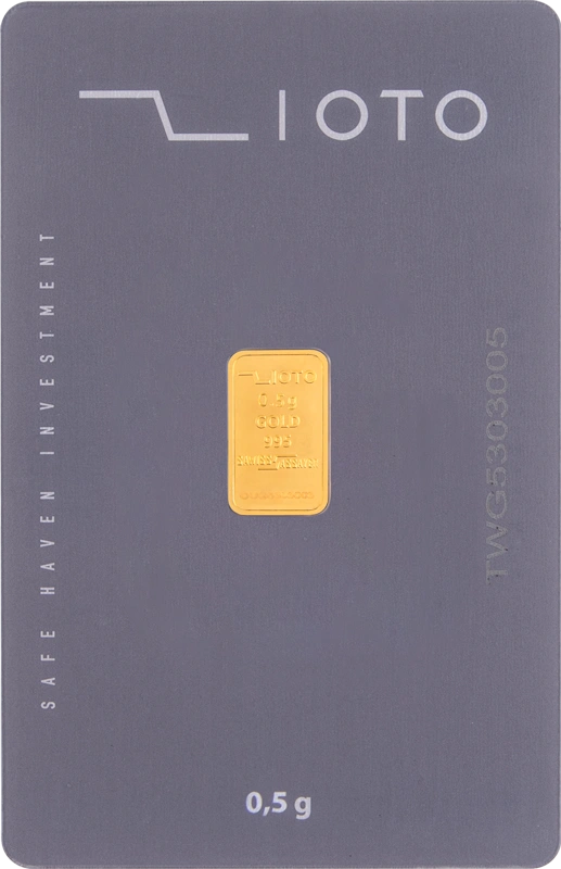 شمش طلا نیم گرمی ۲۴ عیار زیوتو