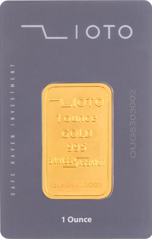 شمش طلا ۱ اونسی ۲۴ عیار زیوتو