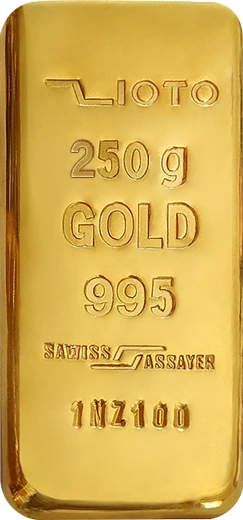 شمش طلا ۲۵۰ گرمی ۲۴ عیار زیوتو