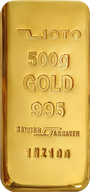 شمش طلا ۵۰۰ گرمی ۲۴ عیار زیوتو