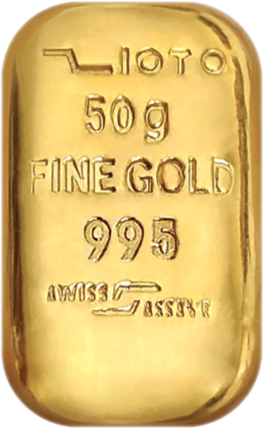 شمش طلا ۵۰ گرمی ۲۴ عیار زیوتو