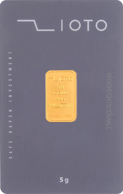 شمش طلا ۵ گرمی ۲۴ عیار زیوتو