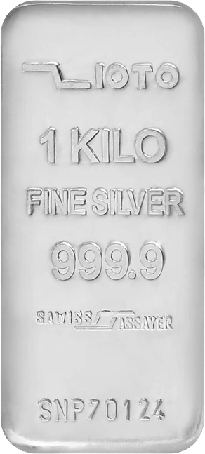 شمش نقره خالص ۱ کیلوگرمی زیوتو