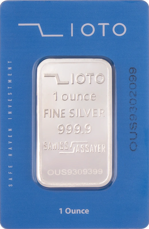 شمش نقره خالص ۱ اونسی زیوتو